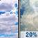 Sunday: Mostly Cloudy then Slight Chance Showers And Thunderstorms